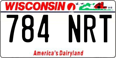WI license plate 784NRT