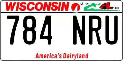 WI license plate 784NRU