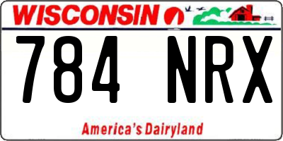 WI license plate 784NRX