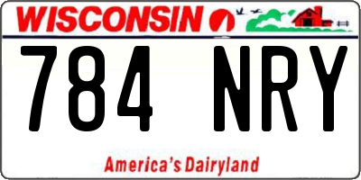 WI license plate 784NRY