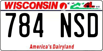 WI license plate 784NSD