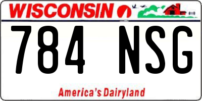 WI license plate 784NSG