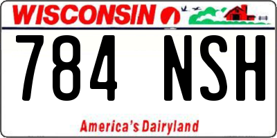 WI license plate 784NSH