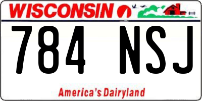 WI license plate 784NSJ