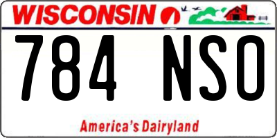 WI license plate 784NSO