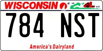 WI license plate 784NST