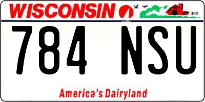 WI license plate 784NSU
