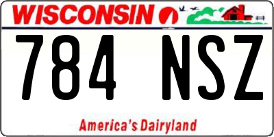 WI license plate 784NSZ