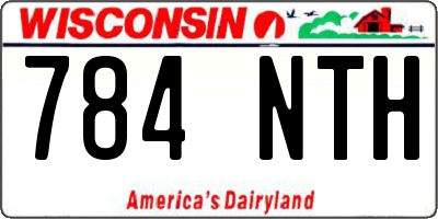 WI license plate 784NTH