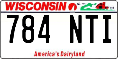WI license plate 784NTI