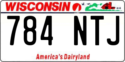 WI license plate 784NTJ