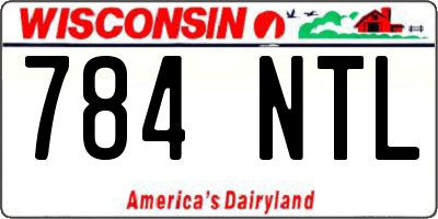 WI license plate 784NTL
