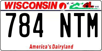 WI license plate 784NTM