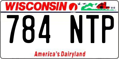 WI license plate 784NTP