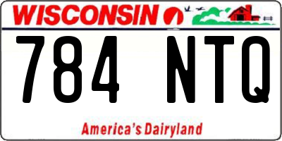 WI license plate 784NTQ