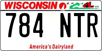 WI license plate 784NTR