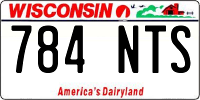 WI license plate 784NTS