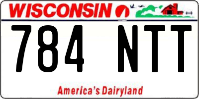 WI license plate 784NTT