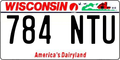 WI license plate 784NTU