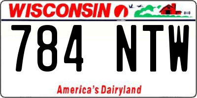 WI license plate 784NTW