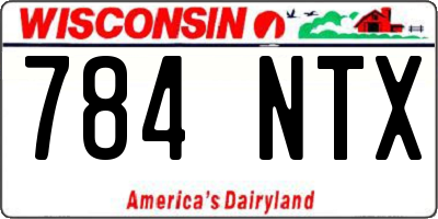 WI license plate 784NTX