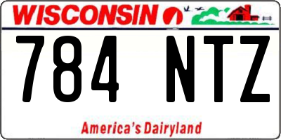 WI license plate 784NTZ
