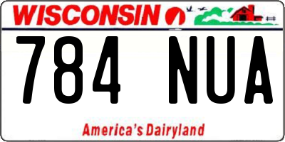WI license plate 784NUA