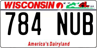WI license plate 784NUB