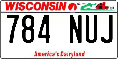 WI license plate 784NUJ