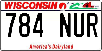 WI license plate 784NUR