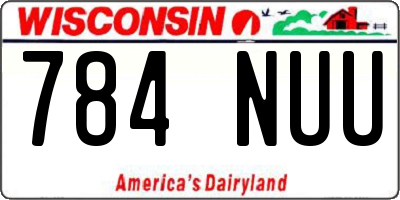 WI license plate 784NUU