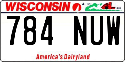 WI license plate 784NUW