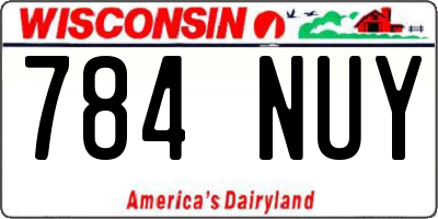 WI license plate 784NUY