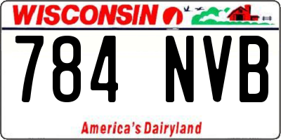 WI license plate 784NVB
