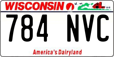 WI license plate 784NVC