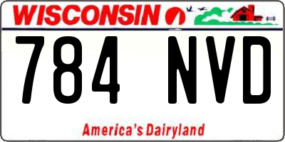 WI license plate 784NVD