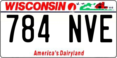 WI license plate 784NVE