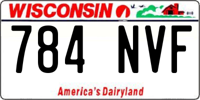 WI license plate 784NVF