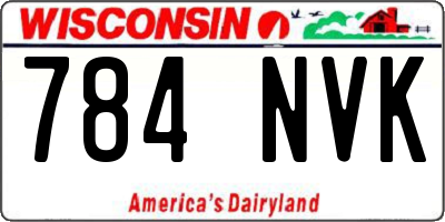 WI license plate 784NVK