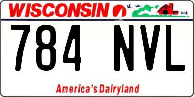 WI license plate 784NVL