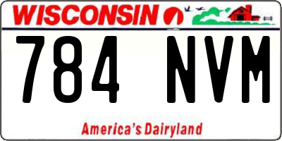 WI license plate 784NVM