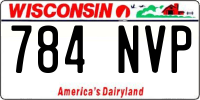 WI license plate 784NVP
