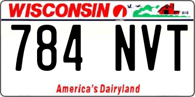 WI license plate 784NVT