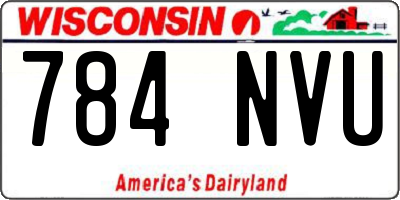 WI license plate 784NVU