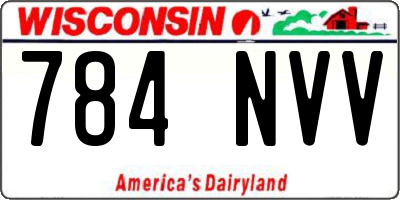 WI license plate 784NVV