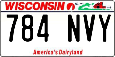 WI license plate 784NVY