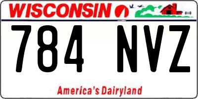 WI license plate 784NVZ
