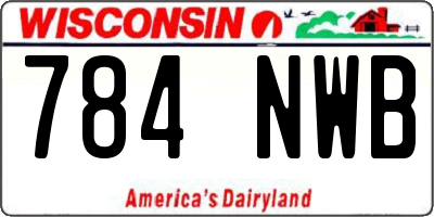 WI license plate 784NWB