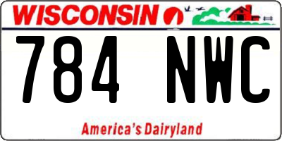 WI license plate 784NWC