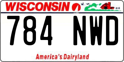 WI license plate 784NWD